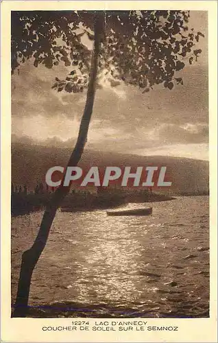 Cartes postales Lac d'Annecy Coucher de Soleil sur le Somnoz