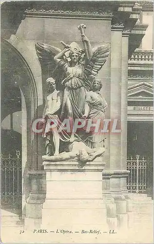 Cartes postales Paris L'Opera Bas Relief