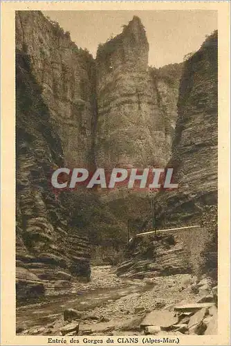 Cartes postales Entree des Gorges du Cians (Alpes Mar)