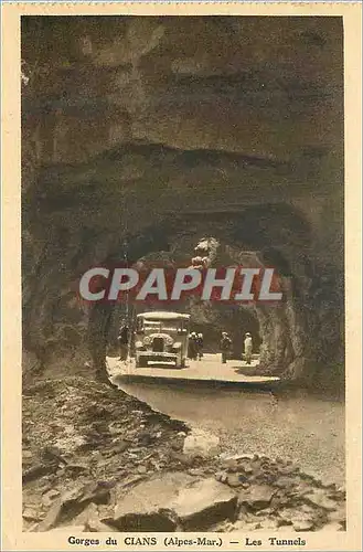 Cartes postales Gorges du Cians (Alpes Mar) Les Tunnels Automobile