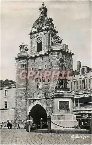 Cartes postales moderne La Rochelle La Grosse Horloge et la Statue de l' Amiral Duperre