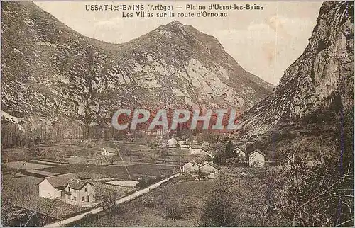 Cartes postales Ussat les Bains (Ariege) Plaine d'Ussat les Bains Les Villas sur la Route d'Ornolac