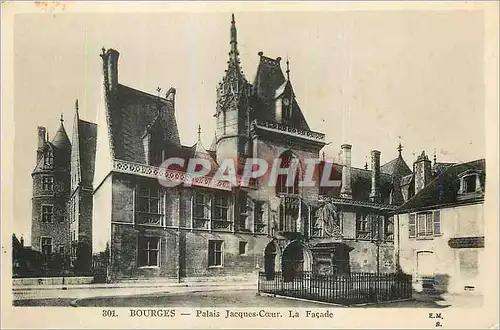 Cartes postales Bourges Palais de Jacques Coeur La Facade