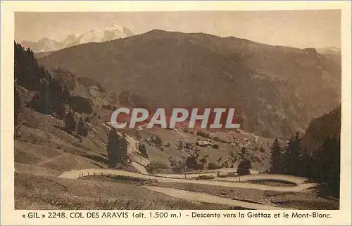 Ansichtskarte AK Col des Aravis (alt 1500m) Descente vers la Giettaz et le Mont Blanc