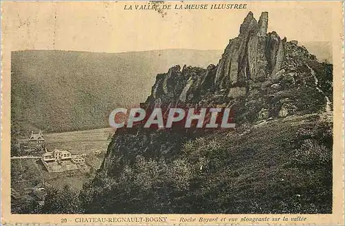 Ansichtskarte AK Chateau Regnault Bogny Roche Boyard et vue Plongeante sur la Vallee