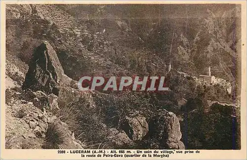 Ansichtskarte AK Luceram (A M) un Coin du Village vue prise de la Route de Peira Cava (Quartier de la Morgha)