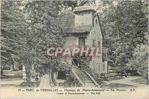 Cartes postales Parc de Versailles Hameau de Marie Antoinette le Moulin