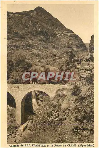 Cartes postales Cascade du Pra d'Astier et la Route du Cians (Alpes Mar)