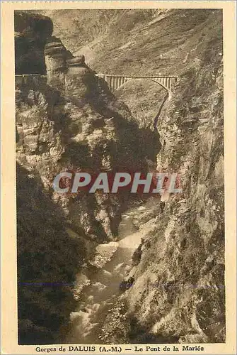 Ansichtskarte AK Gorges de Daluis (A M) le Pont de la Mariee