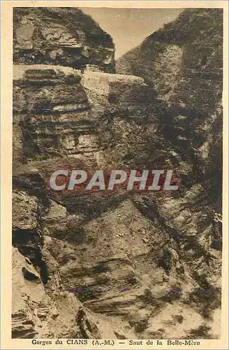 Cartes postales Gorges du Cian (A M) Saut de la Belle Mere