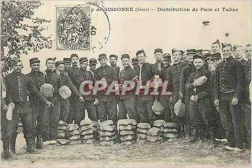 REPRO Sissonne (Aisne) Distribution de Pain et Tabac Militaria