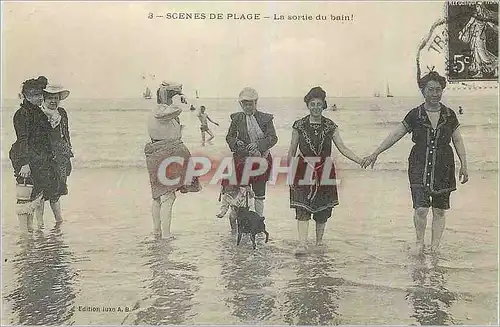 REPRO Trouville Scenes de Plage la Sortie du Bain Normandie