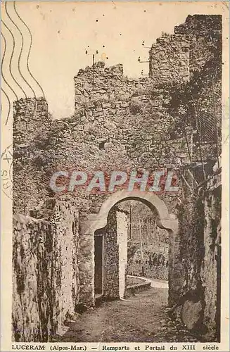 Cartes postales Luceram (Alpes Mar) Remparts et Portail du XIII siecle