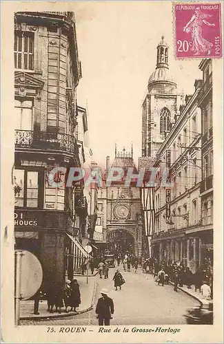 Cartes postales Rouen Rue de la Grosse Horloge