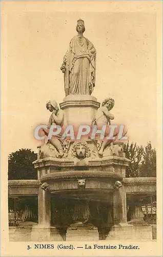 Ansichtskarte AK Nimes (Gard) la Fontaine Pradier