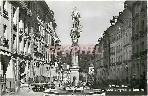 Cartes postales moderne Berne la Rue et la Fontaine de la Justice Gerechtigkeitsgasse