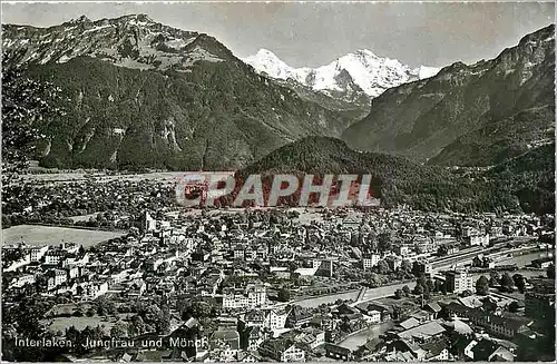 Moderne Karte Interlaken Jungfrau und Monch