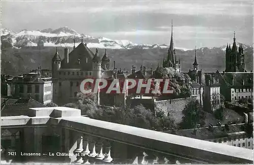 Cartes postales moderne Lausanne le Chateau et la Cathedrale