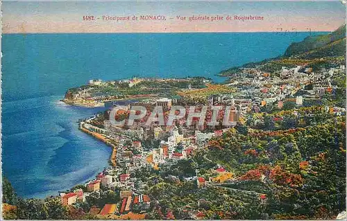 Cartes postales Principaute de Monaco vue Generale prise de Roquebrune