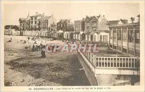 Cartes postales Courseulles les Villas et le Vivier du Bar de la Plage