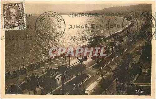 Cartes postales Nice Couchant sur la Promenade des Anglais et la Baie des Anges