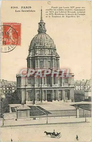 Cartes postales Paris les Invalides Fonde par Louis IV pour Recueillir les Soldats Mutiles