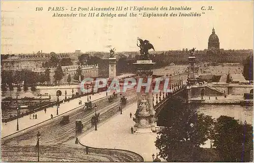 Cartes postales Paris le Pont Alexandre III et l'Esplanade des Invalides