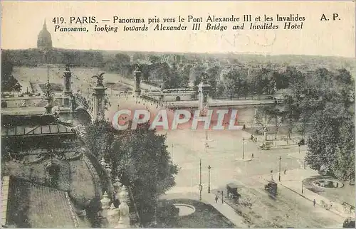 Ansichtskarte AK Paris Panorama pris vers le Pont Alexandre III et les Invalides