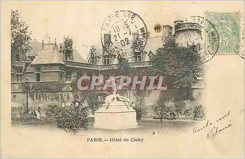 Cartes postales Paris Hotel de Cluny (carte 1900)