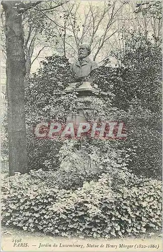 Ansichtskarte AK Jardin de Luxembourg Statue de Henry Murger (1822 1861)