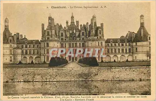 Ansichtskarte AK Chambord le Chateau Septentrional le Cosson Baignait Autrefois le Chateau