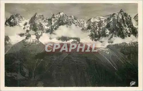 Moderne Karte Chamonix Mont Blanc la Chaine des Aiguilles