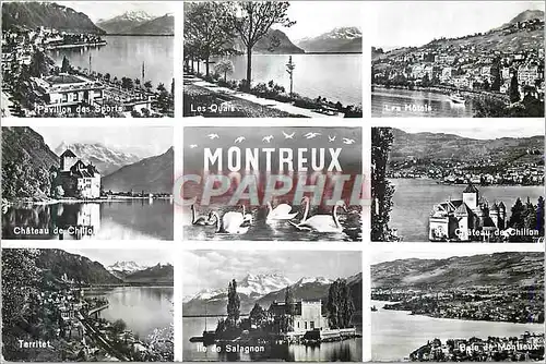 Cartes postales moderne Montreux Pavillon des Sports les Quais les Hotels Cygnes