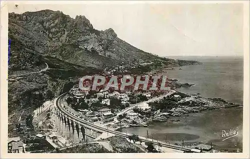 Cartes postales moderne Antheor (Var) la Route de la Corniche d'Or et le Viaduc du Chemin de Fer