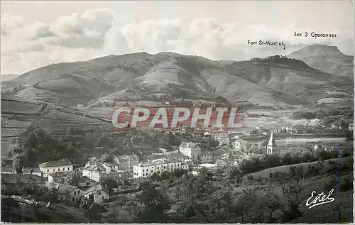 Cartes postales moderne Behobie vue Generale au Loin le Fort St Martial et le Mont des Trois Couronnnes (Espagne)