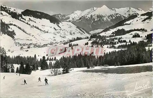 Cartes postales moderne Les Gets (Haute Savoie) 1172 m Les Pentes de la Turche le Village des Gets et la Pointe des Nant