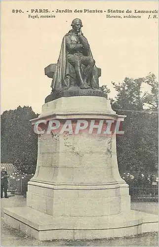 Cartes postales Paris Jardin des Plantes Statue de Lamarck