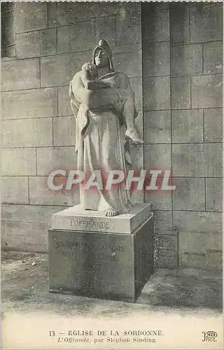 Ansichtskarte AK Eglise de la Sorbonne L'Offrande par Stephan Sinding