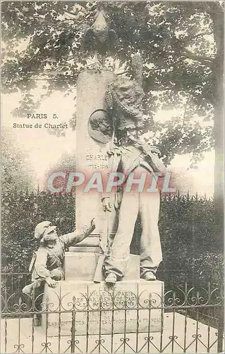 Cartes postales Paris Statue de Charlet Militaria