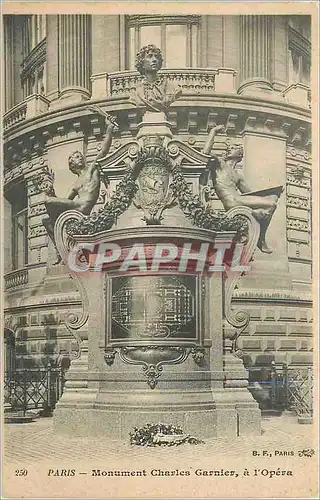 Cartes postales Paris Monument de Charles Garnier a l'Opera