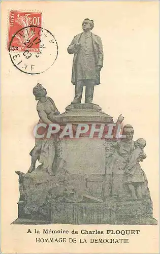 Cartes postales A la Memoire de Charles Floquet Hommage de la Demacratie