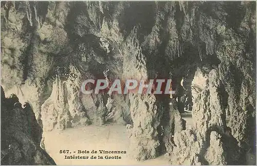 Ansichtskarte AK Bois de Vincennes Interieur de la Grotte