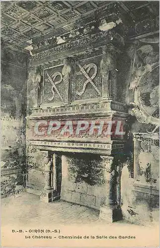 Cartes postales Oiron (D S) Le Chateau Cheminee de la Salle des Gardes