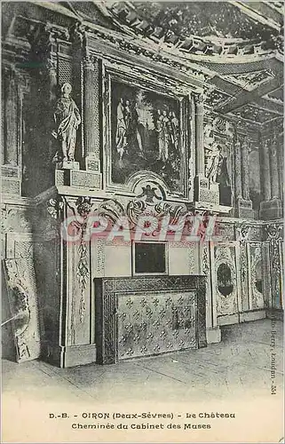 Ansichtskarte AK Oiron (Deux Sevres) Le Chateau Cheminee du Cabinet des Muses