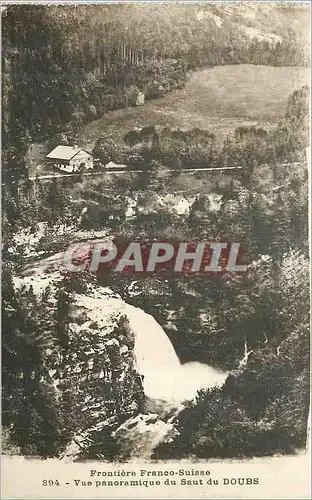 Cartes postales Vue Panoramique du Saut du Doubs Frontiere Franco Suisse