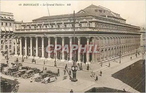 Cartes postales Bordeaux Le Grand Theatre Automobile
