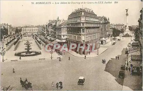 Cartes postales Bordeaux Les Allees de Tourny et le Cours du XXX Juillet