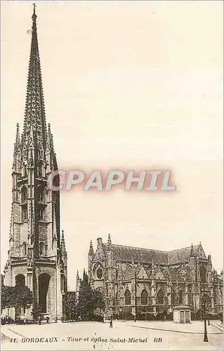Cartes postales Bordeaux Tour et Eglise Saint Michel