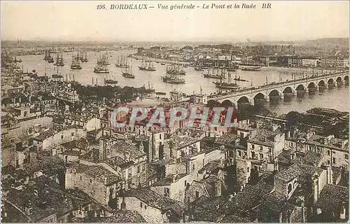 Cartes postales Bordeaux Vue Generale Le Pont et la Rade Bateaux