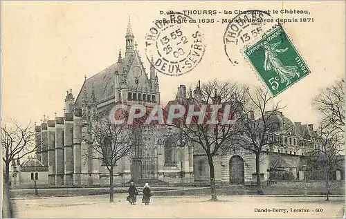 Cartes postales Thouars La Chapelle et le Chateau construit en 1635 Maison de Force depuis 1871